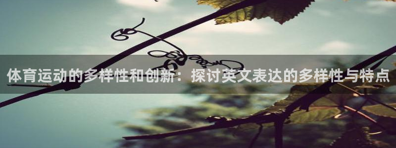www.杏运体育.com：体育运动的多样性和创新：探讨英文表达的多样性与特点