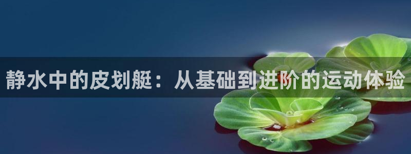 意昂体育注册：静水中的皮划艇：从基础到进阶的运动体验