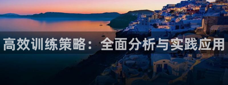 杏运5招商：高效训练策略：全面分析与实践应用